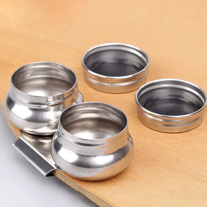 Painting Palettes Stainless Steel Oil Paint Pot Single Double Hole Drawing Tools