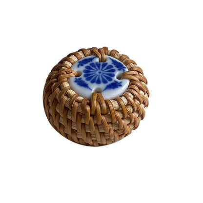Retro Rattan Teapot Lid Holder Lid Rack for Chinese Teapot KungFu Ceramic Teapot