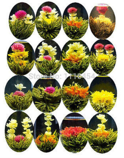 16 Kinds of Handmade Blooming Flower Tea Herbal Tea Premium Fragrant Green Tea