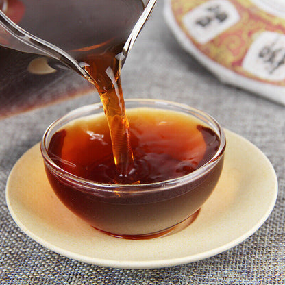 357g 2019 Da Shu Cha Palace Ripe Puer Tea Large Tree Tea Shu Puer Tea Collection