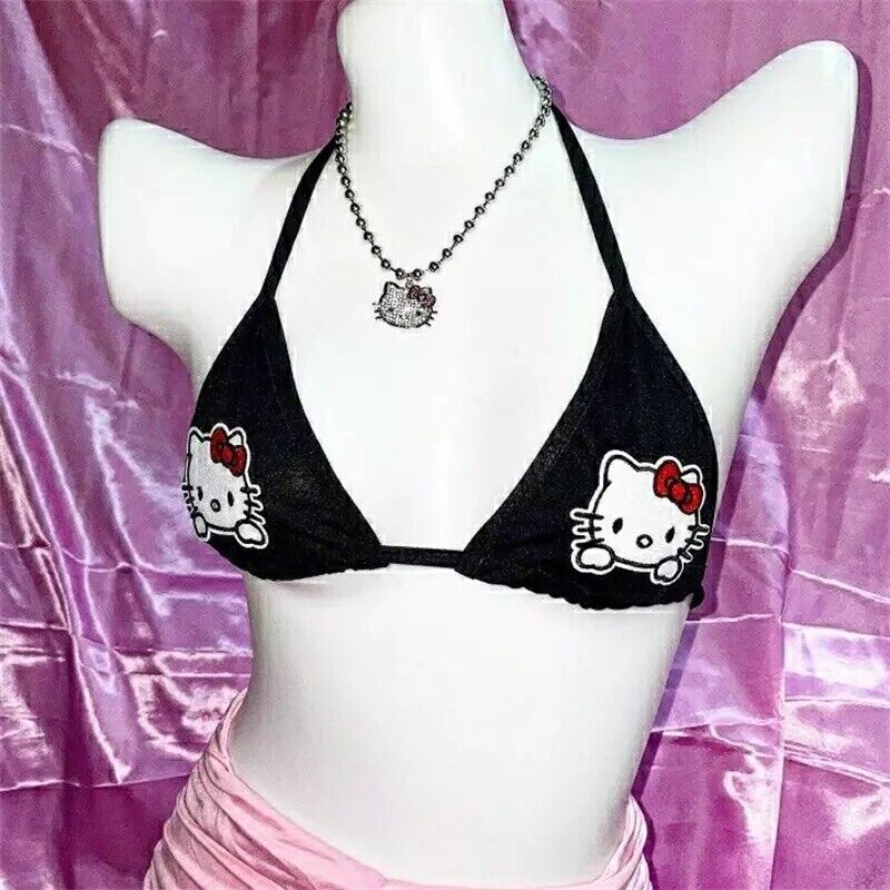 Hello Kitty Bikini Bra Top lingerie - Y2k crop top Kawaii top (Brand New)