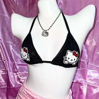 Hello Kitty Bikini Bra Top lingerie - Y2k crop top Kawaii top (Brand New)