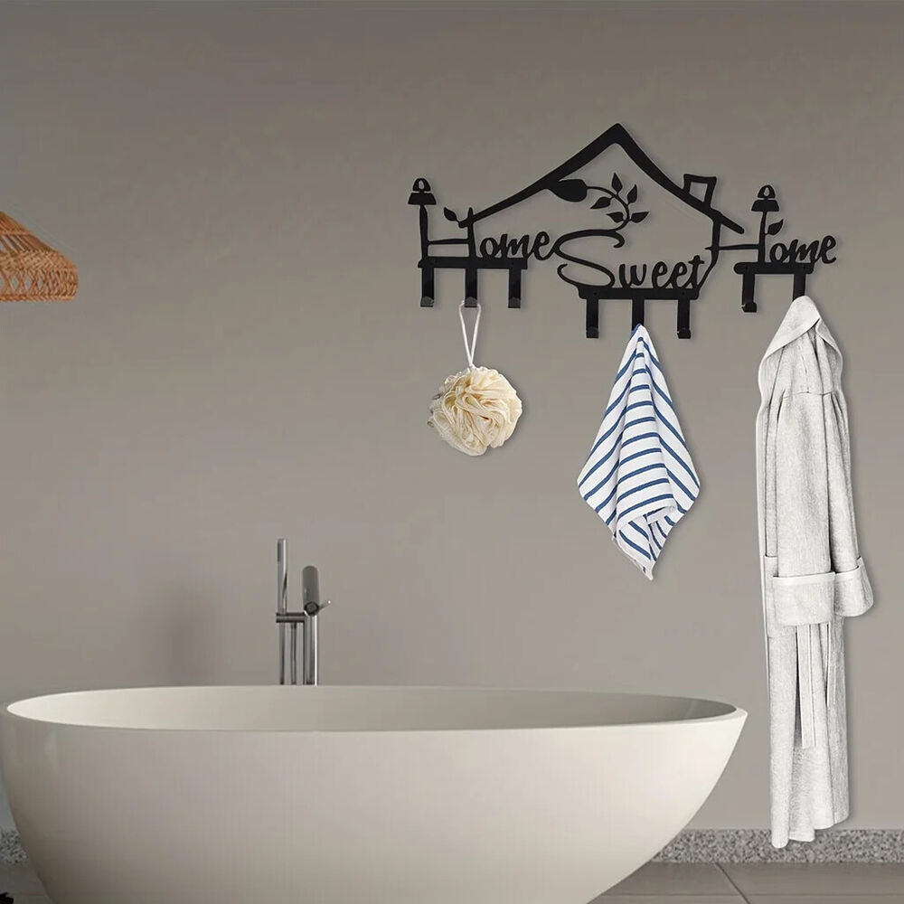 1pc Multi-Purpose SWEET HOME Hooks - Organizing Keys, Clothes, Towels Use
