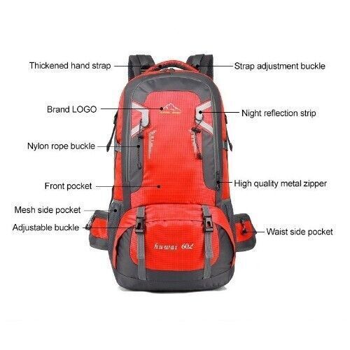 40L/60L Outdoor Travel Backpack Camping Bag Man Woman Climbing Hiking Backpack