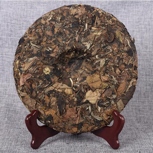 357g Old White Tea Cake High Mountain Organic White Tea Big Leaf Aged White Tea