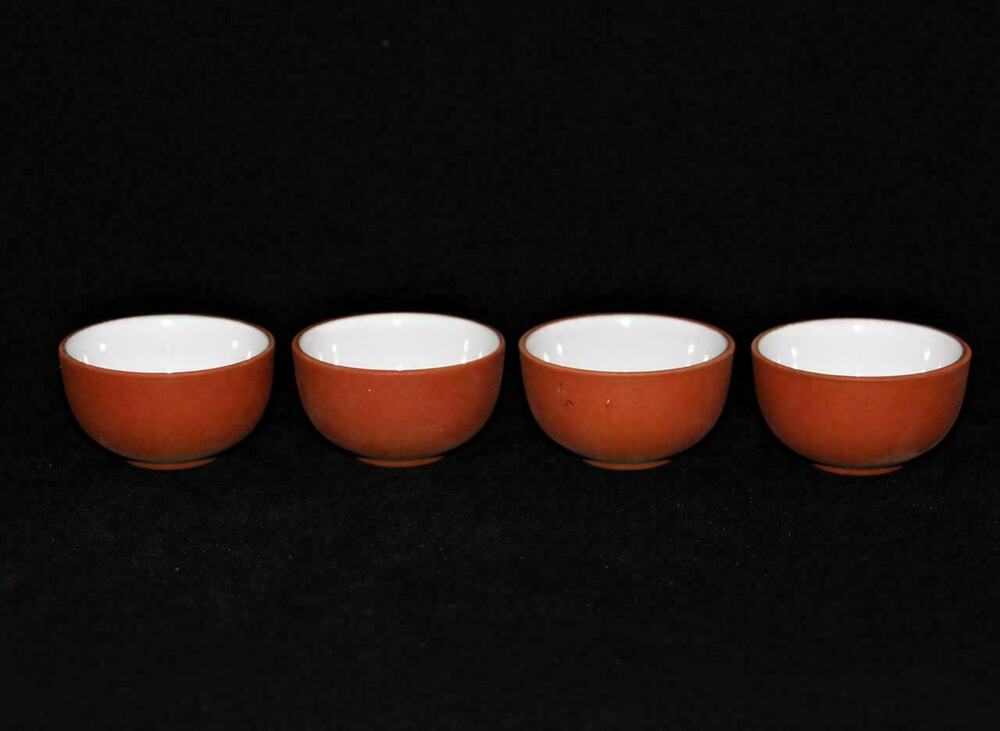 4 Pcs Chinese Yixing Zisha 25ml Clay Tea Cup
