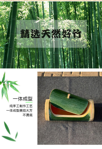 Handmade natural bamboo steaming rice bucket
