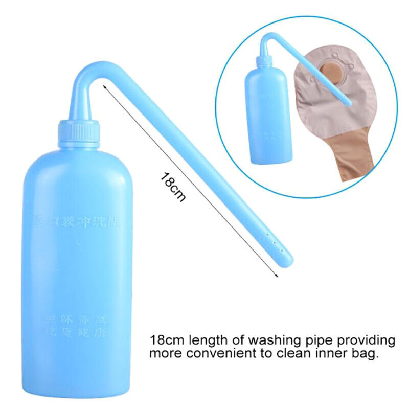 300ml Feminine Hygiene Cleaning Colostomy Bag Plastic Wash Bottle Ostomy PY~gw
