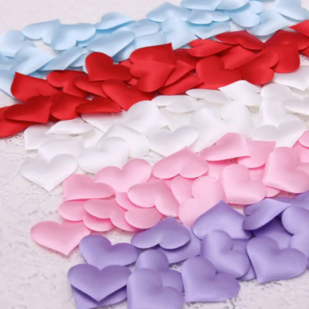Wedding Party Decoration 100Pcs Padded Fabrics Throwing Petals Love Heart Decors