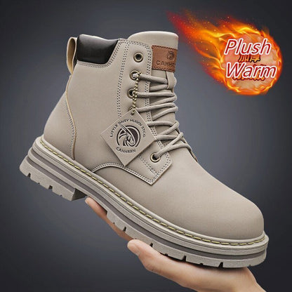 Boots Men Leather Snow Boots Man Shoes Outdoor Ankle Boots Men's Sneakers