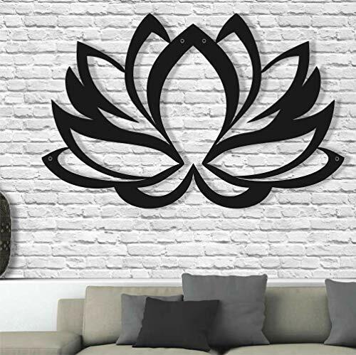 Metal Wall Art - Lotus Flower - Metal Wall Decor Home Office Yoga Studio Décor