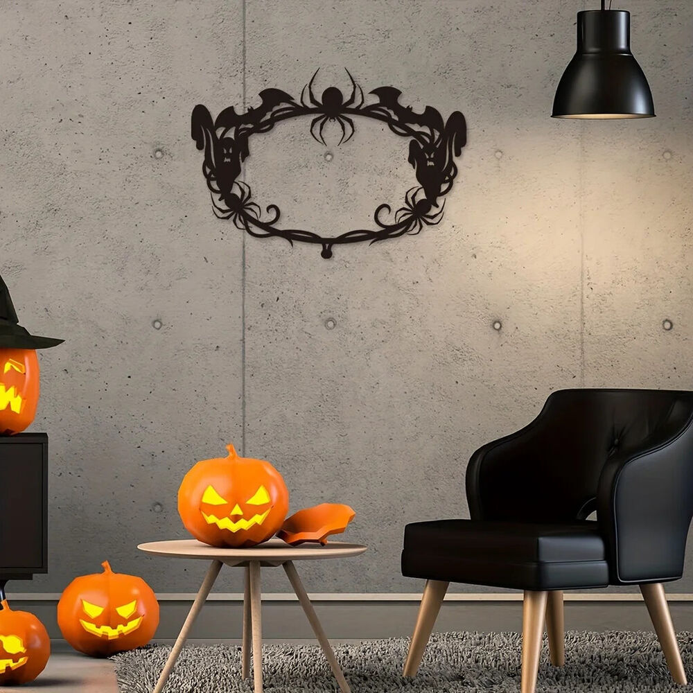 Halloween Metal Wreath Decoration, Halloween Door Decoration, Decoration Frame