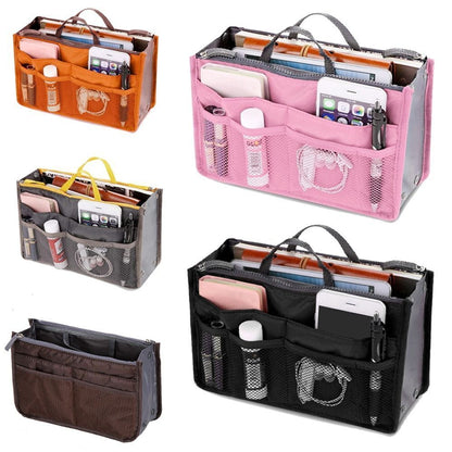 Organizer Insert Bag Folding Storage Handbag Travelling Cosmetic Bag 28*16.5*9CM