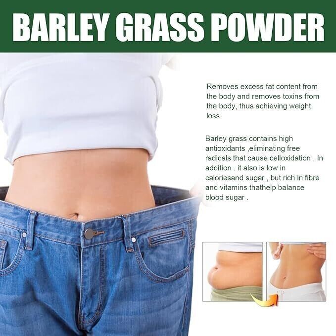 Organic Barley Grass Powder - 500g - PURE VEGAN SUPER GREENS SUPERFOOD POWDER
