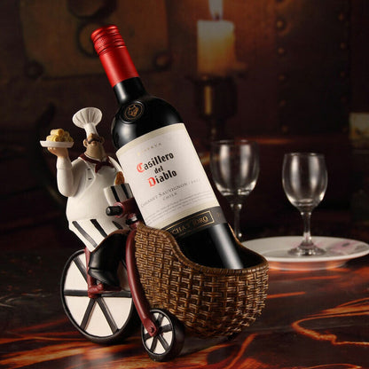 Chef Wine Rack Wine Stand Wine Bottle Holder Home Hotel Wine Display Shelf Resin