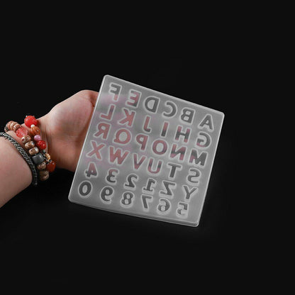 Letters Crystal Epoxy Resin Mold Hand Craft DIY Jewelry Making Accessories Tools