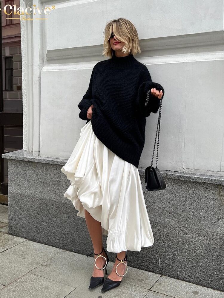 Women Office Lady Ankle-Length Skirt Casual Loose Skirt Female Clothes