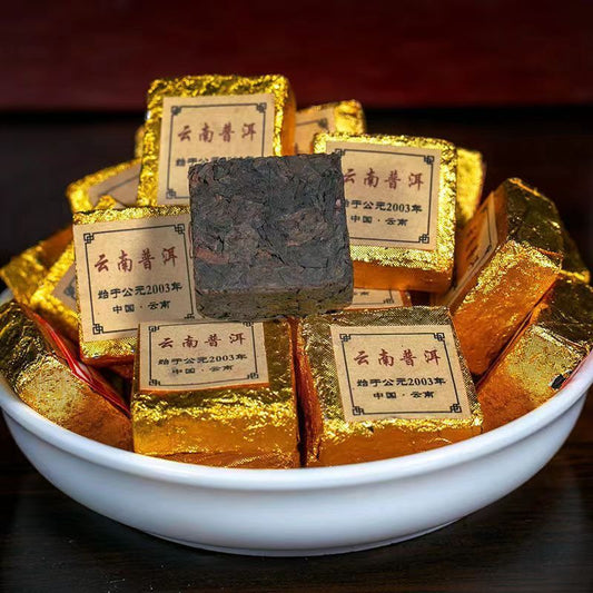 1bag Ripe Pu-erh Black Tea Cooked Tea Tuocha Small Square Brick Yunnan Puerh Tea