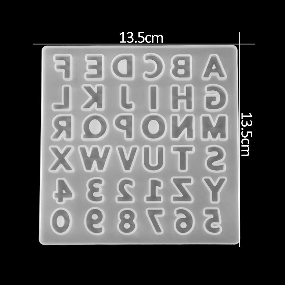 Letters Crystal Epoxy Resin Mold Hand Craft DIY Jewelry Making Accessories Tools