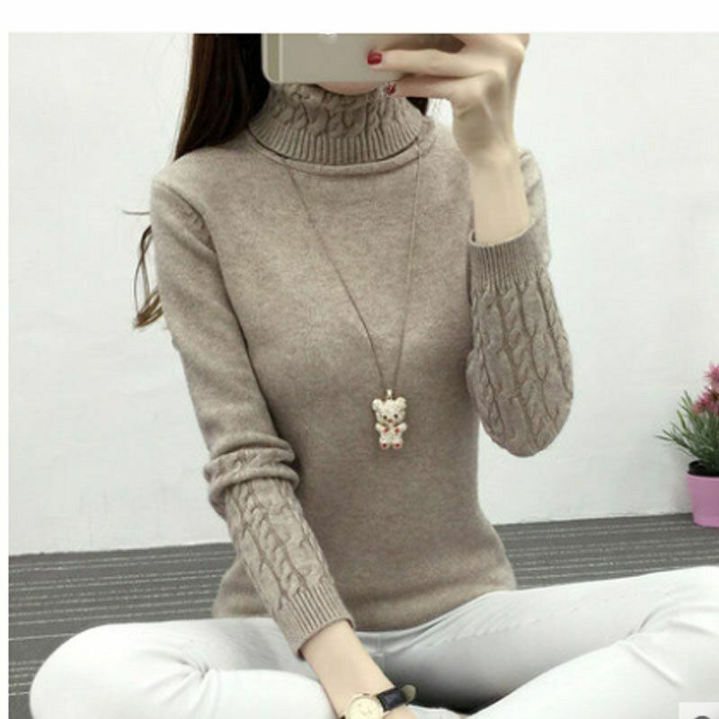 Women Sweaters Turtleneck Cashmere Knitted Pullovers Female Jumper Tricot Tops