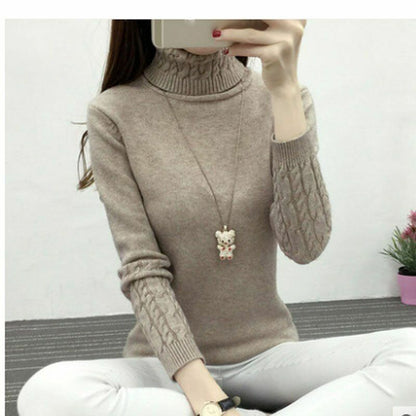 Women Sweaters Turtleneck Cashmere Knitted Pullovers Female Jumper Tricot Tops