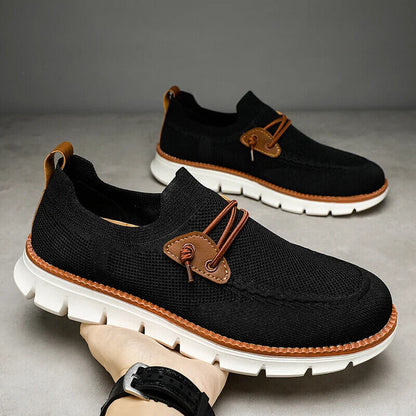 Men Casual Mesh Shoes Loafers Summer Breathable Light Weight Big Foot