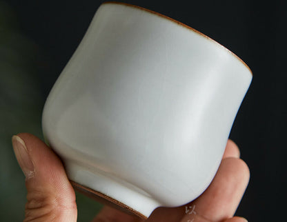 100cc China Song Dynasty Antique master tea cup ruyao begonia flower ceramic cup