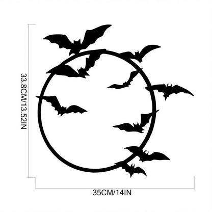 1pc Flying Bats Metal Wall Art,Bats Metal Wall Decor,Bat Metal Sign,Halloween