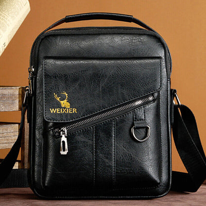 Men's Business pu Leather Shoulder/Messenger Bag 8" Handbag Outdoor Sport Bag