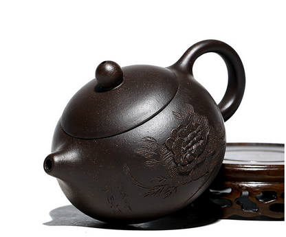 Chinese Yixing Zisha Clay Handmade Exquisite Teapot （牡丹西施 底款：王国望）