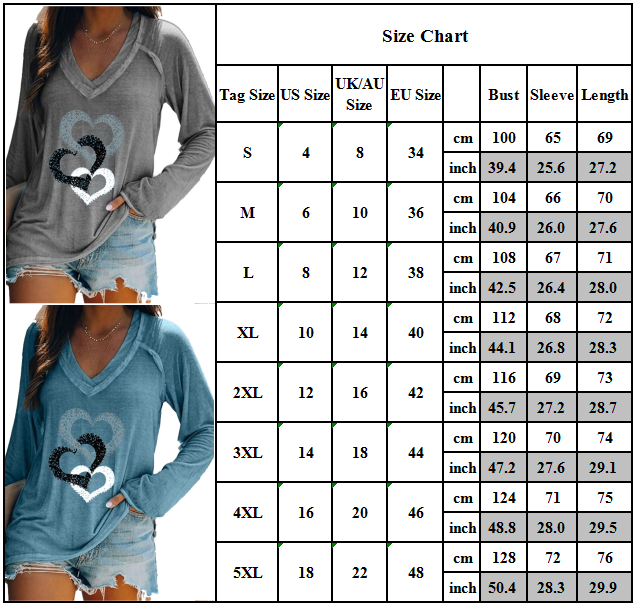 Women Long Sleeve Print Pullover Blouse Baggy T-Shirt Casual Tee Tops Plus Size