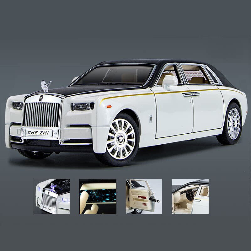 1:24 Rolls-Royce Phantom Druckguss Modell Auto Spielzeug Fahrzeuge Schalllicht Sammlung-