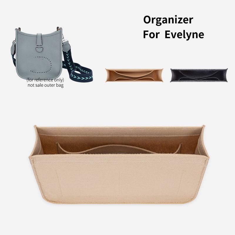 Purse Organizer Insert Felt Makeup Inner Bag Zipper Luxury Handbag Traveling 1PC