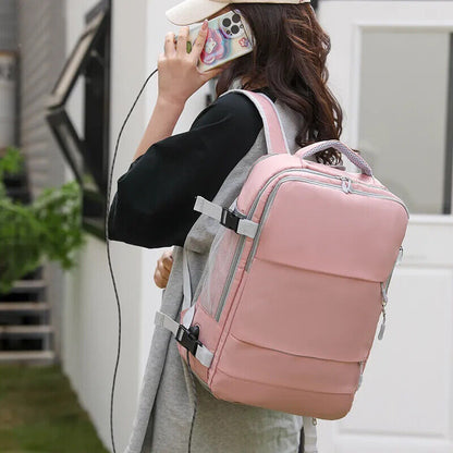 Women Travel Backpack Daypack Teenage Girls Laptop Schoolbag Luggage Shoes Bag