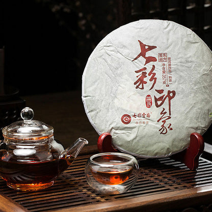 357g COLOURFUL YUNNAN Colorful Impression Pu-erh Tea Cake Ripe Puer Pu'er Cooked