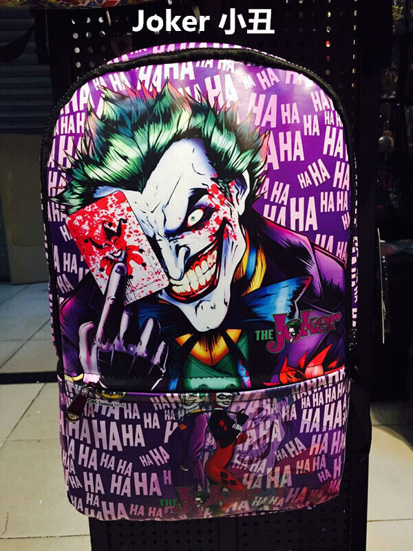 The Joker Schoolbag Universe Bioworld DC Comics Shoulder Bag Backpack Purple