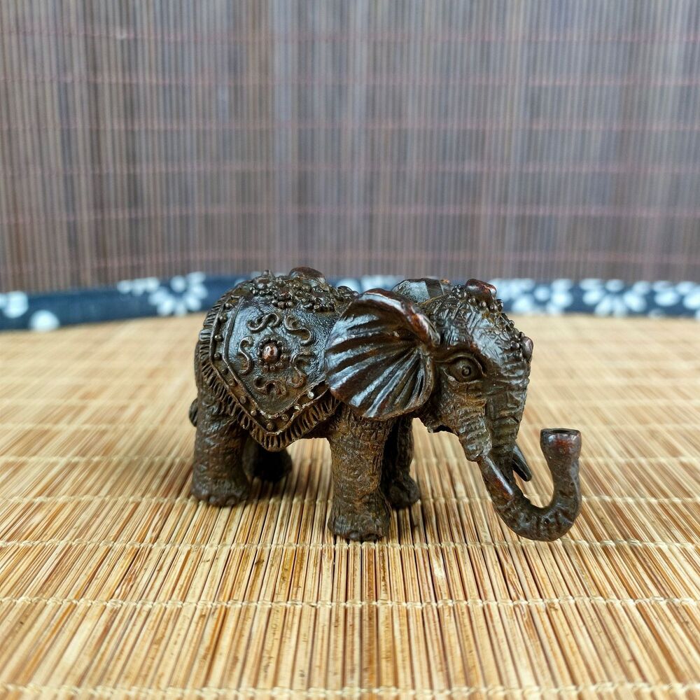Handmade Copper Elephant Line Incense Burner Home Tea Pet Desktop Craft Gifts