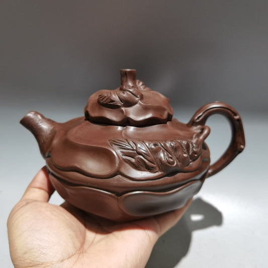 vintage chinese yixing purple clay teapot zisha ceremony exquisite gift teaware