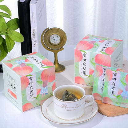 Peach Oolong Tea Triangle Package Chinese Fruit Green Tea Healthy Drink 10 Bags