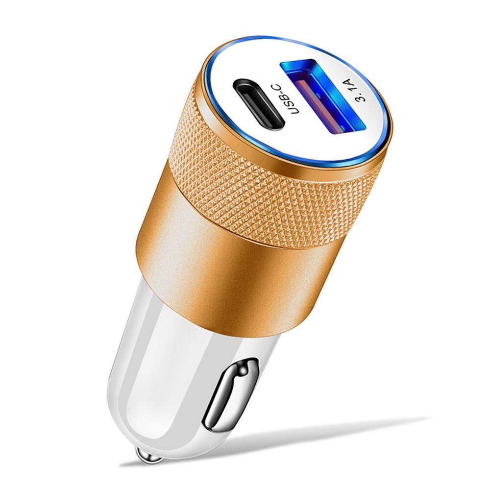3.1A USB Type C PD Car Charger Fast Charging Car Cell Phone Adapter Accessories