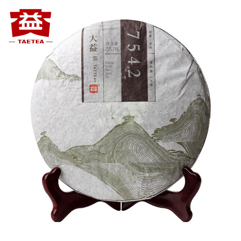 357g Menghai Dayi 7542 Pu'er Tea Cake Chinese Yunnan Puerh Pu-erh Raw Puer