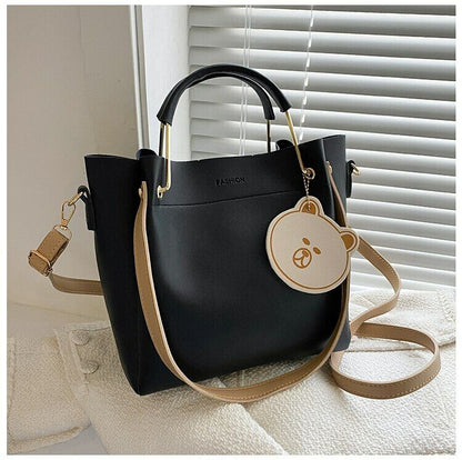 Luxury Handbags Letter Pu Leather Women Shoulder Bags Big Capacity Crossbody Bag