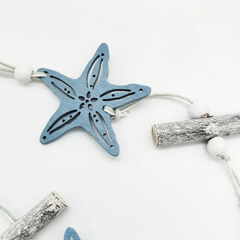 Wall Hanging Wood Mediterranean Starfish Hung Fish Nautical Pendant Studio Props