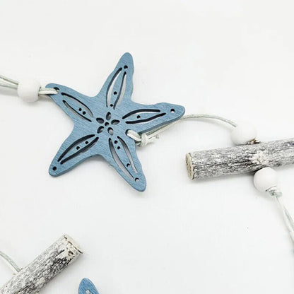 Wall Hanging Wood Mediterranean Starfish Hung Fish Nautical Pendant Studio Props