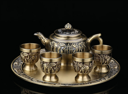 High grade retro bronze tea set creative kungfu tea set 003#