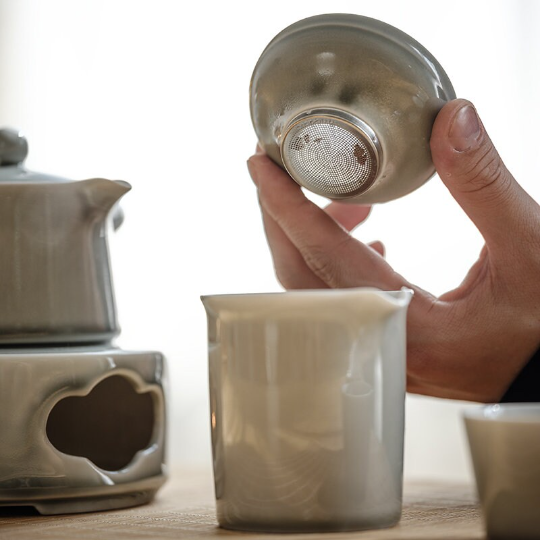 Ceramic Tea Strainers Gray Tea Colanders
