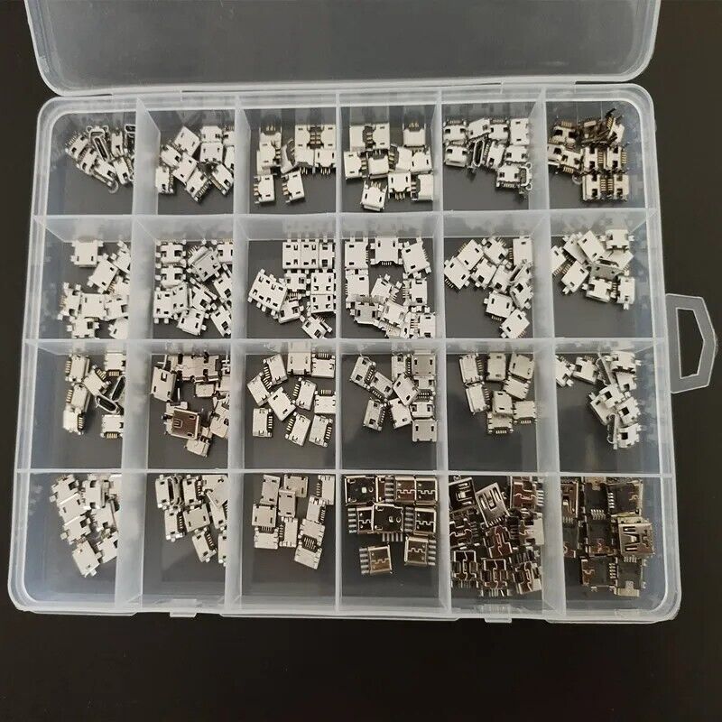 Connector Socket Jack 240Pcs Micro USB Android Mobile Phone Charging Accessories