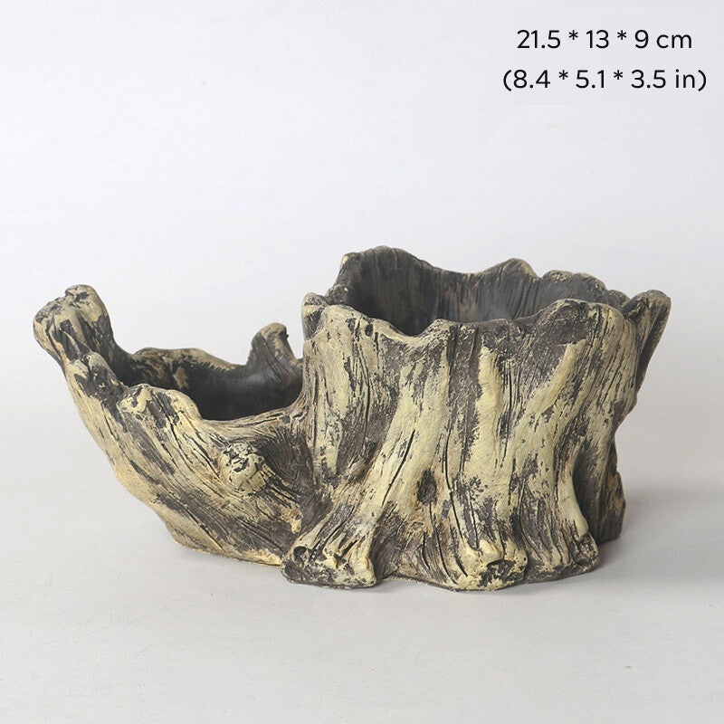Cement Made Rustic Bonsai Pot Indoor/Garden Shallow Flower Pots Small Large