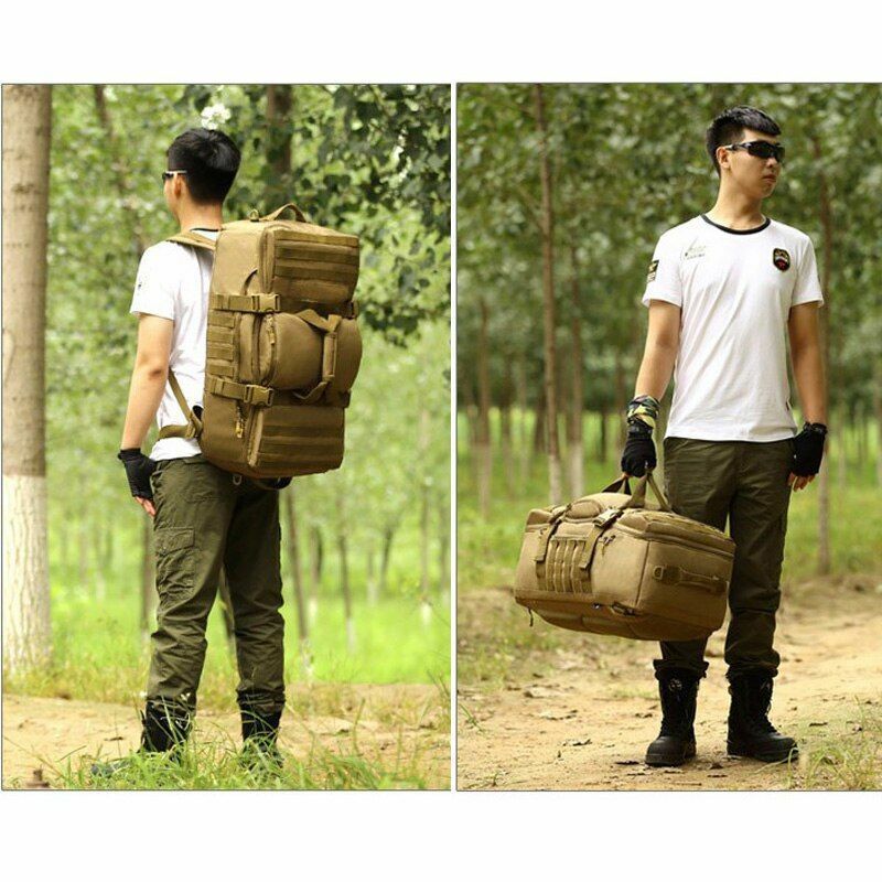 60L Tactical Backpack Camping Hiking Trekking Bag 900D Waterproof Travel Outdoor