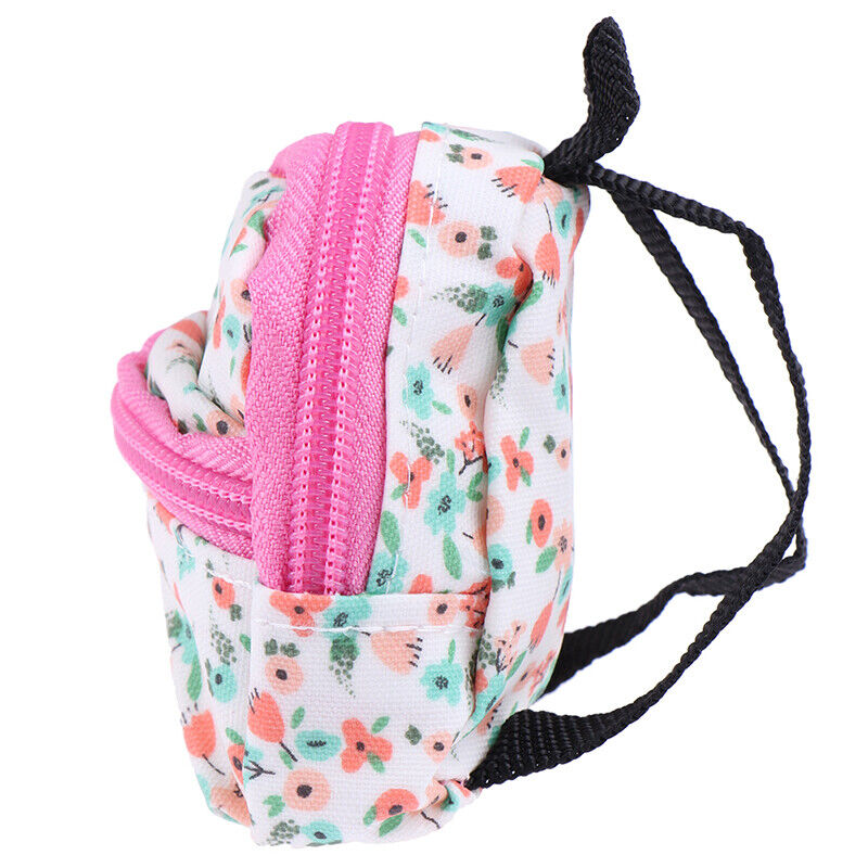 1:6 1:12 Dollhouse Miniature Flower Backpack Schoolbag Dolls Accessories W*B-ca